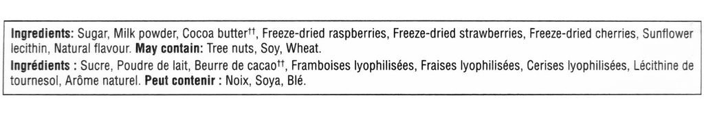 President's Choice Loads of Berries & Cherries White Chocolate Bar, 100g/3.5 oz. (Imported from Canada)