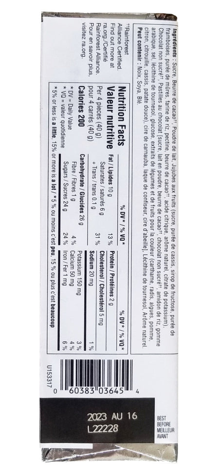 President's Choice Loads of Gummies & Candies Milk Chocolate Bar, 100g/3.5 oz. (Imported from Canada)