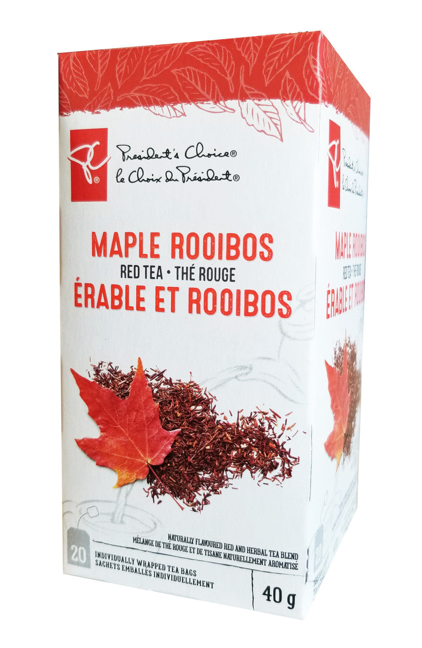 President's Choice Maple Rooibos Red Tea 20ct, 40g/1.4 oz., Box {Imported from Canada}