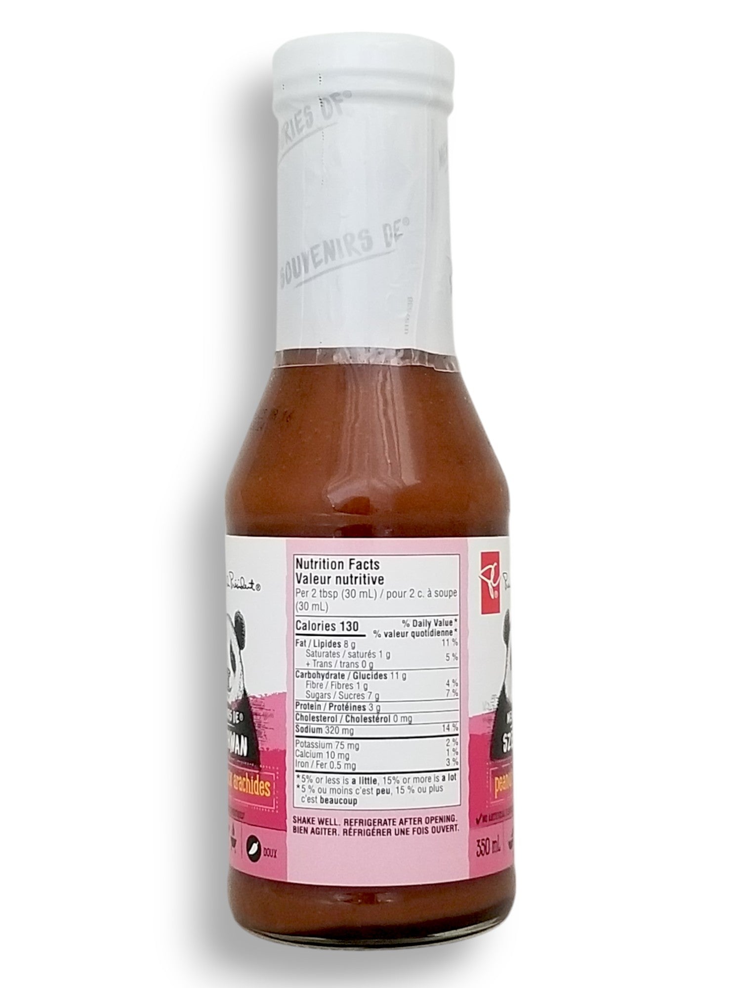 PC MEMORIES OF Szechwan Peanut Satay Sauce, 350ml – Bold & Flavorful Asian Sauce - Right Side Of Bottle