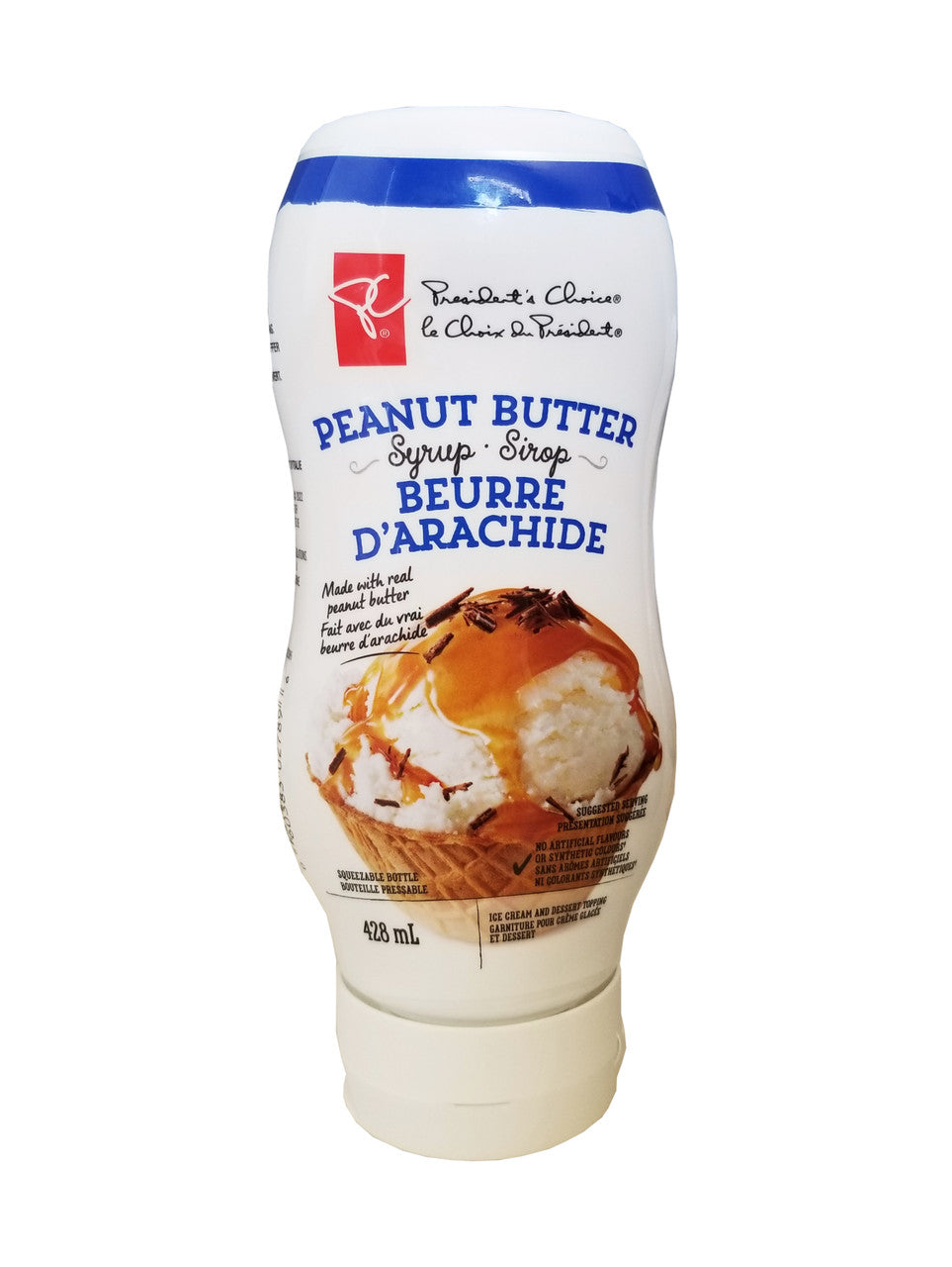 Presidents Choice Peanut Butter Syrup 428mL/14.5 fl. oz. {Imported from Canada}