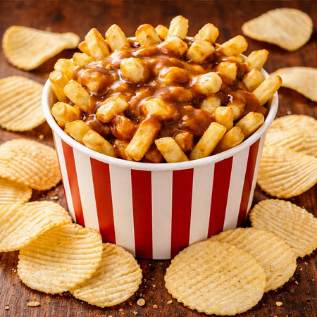 President's Choice Poutine Chips 200 g bag lifestyle photo