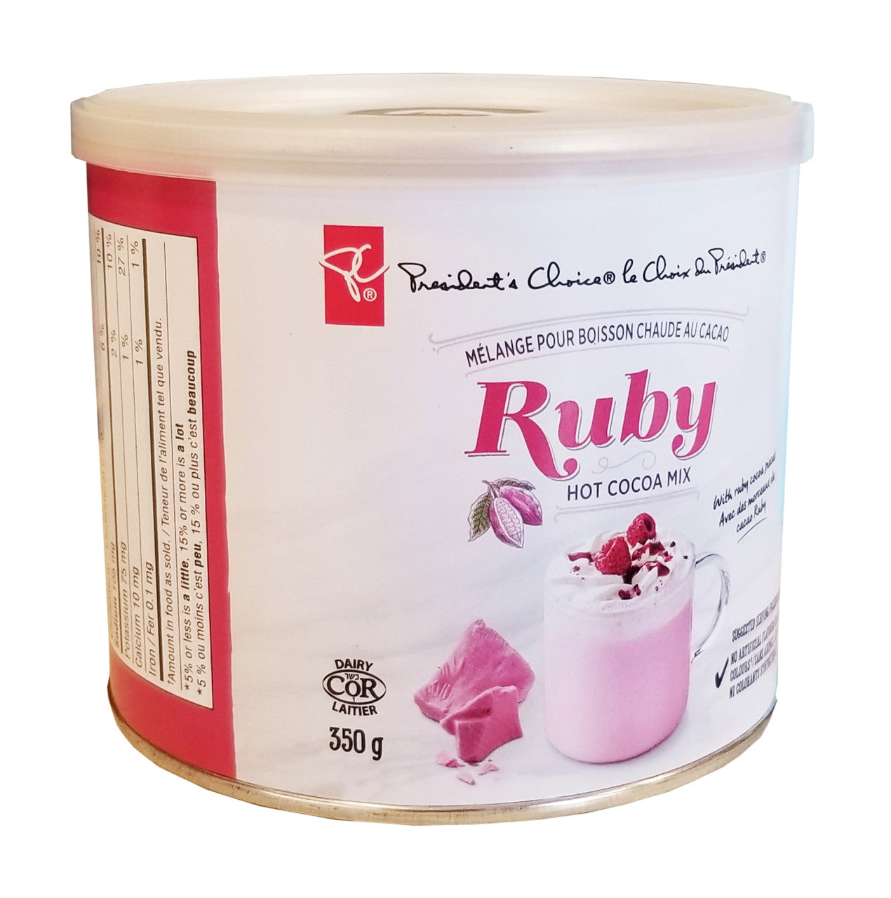 President's Choice Ruby Hot Cocoa Mix, 350g/12 oz., Tin {Imported from Canada}