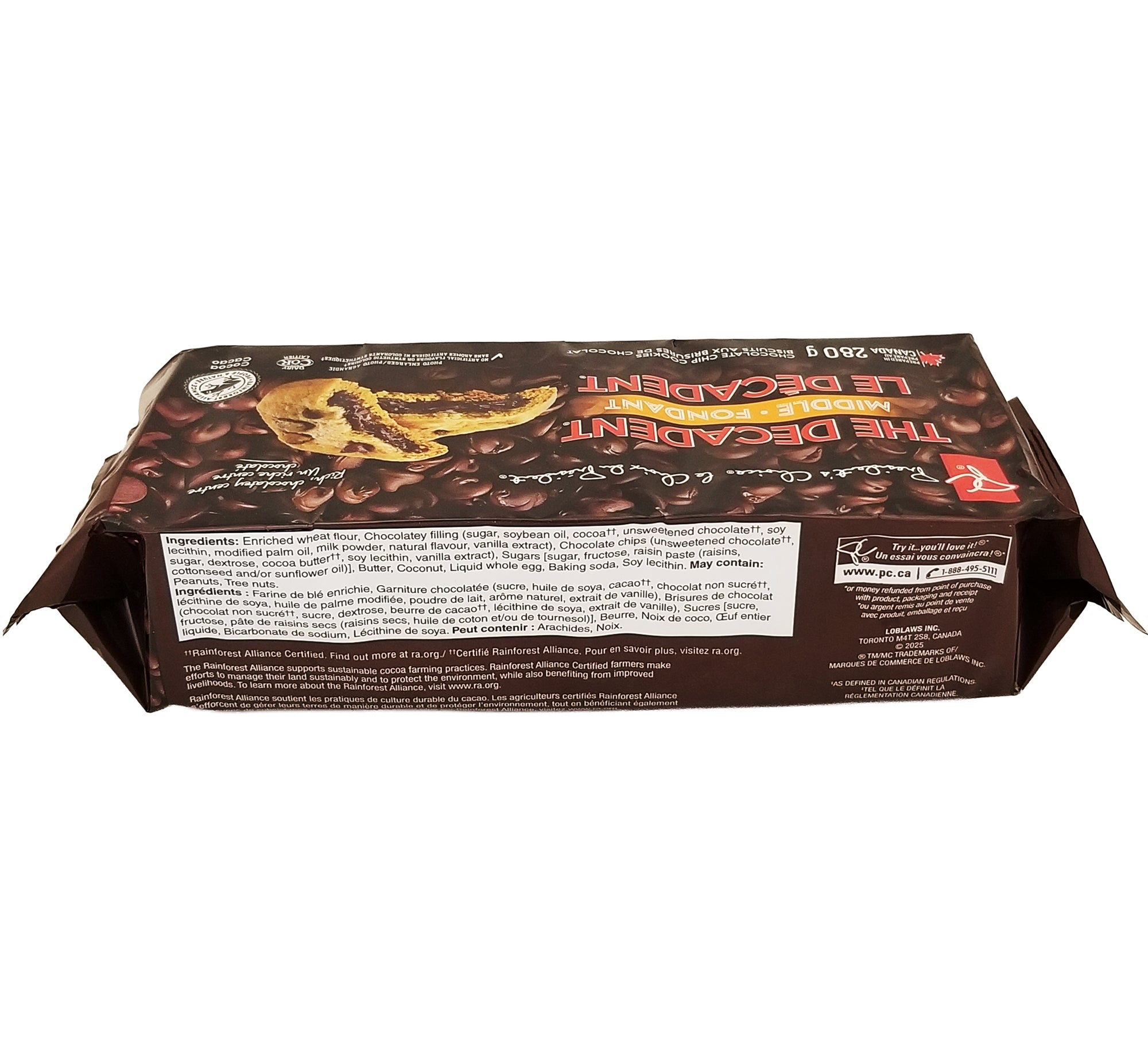 PC The Decadent Chocolate Chip Cookie Middle 280g – second side of box