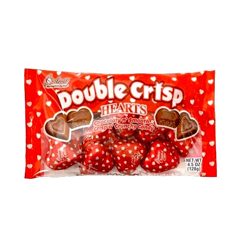 Palmer Coeurs Valentine's Day Double Crisp Milk Chocolate Hearts, 128g/4.5 oz. - Front Of Bag