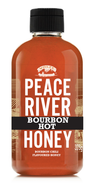 Honey Bunny Peace River Bourbon Hot Honey, 375g/13 oz., {Imported from Canada}