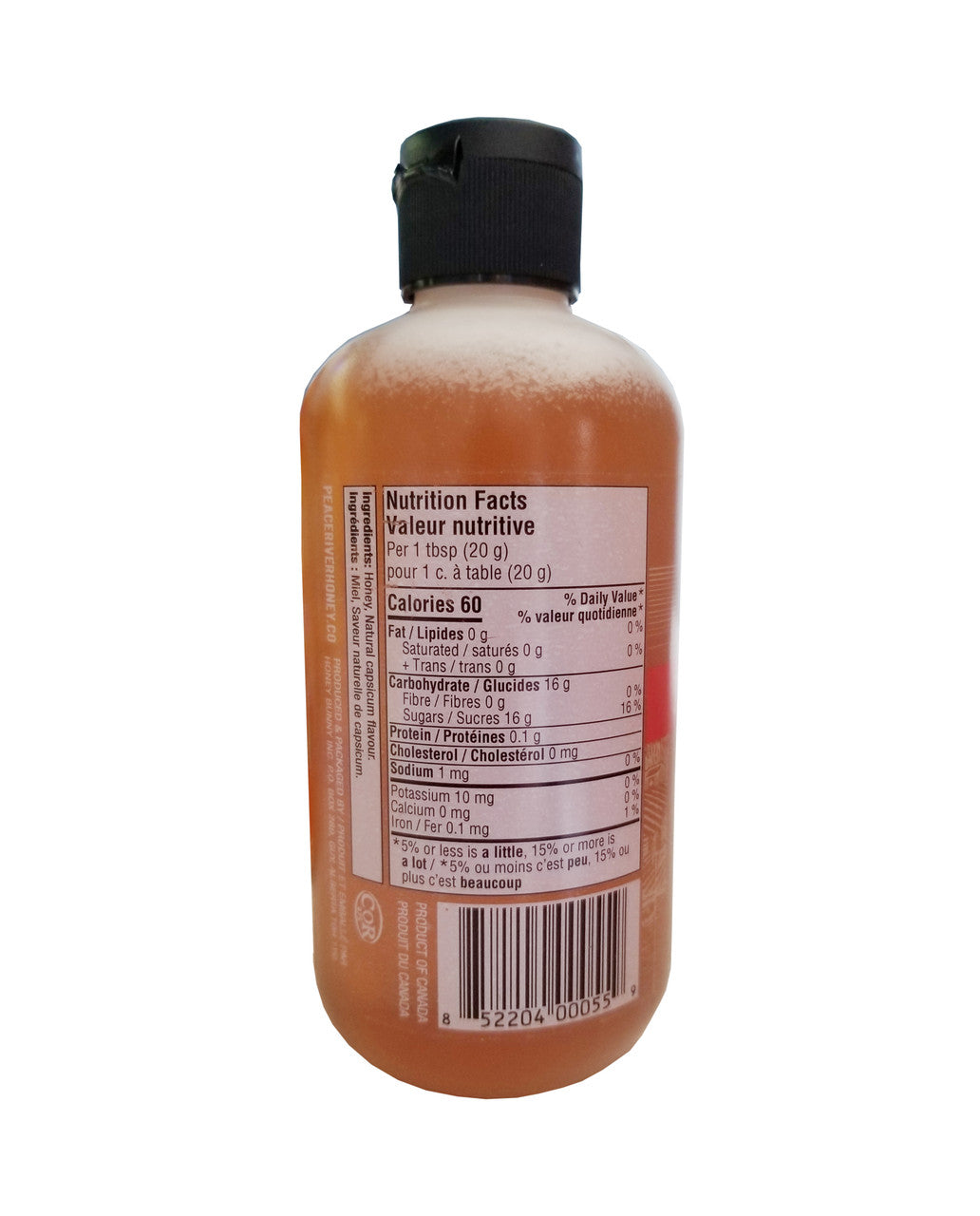 Honey Bunny Peace River Hot Honey, 375g/13 oz., {Imported from Canada}