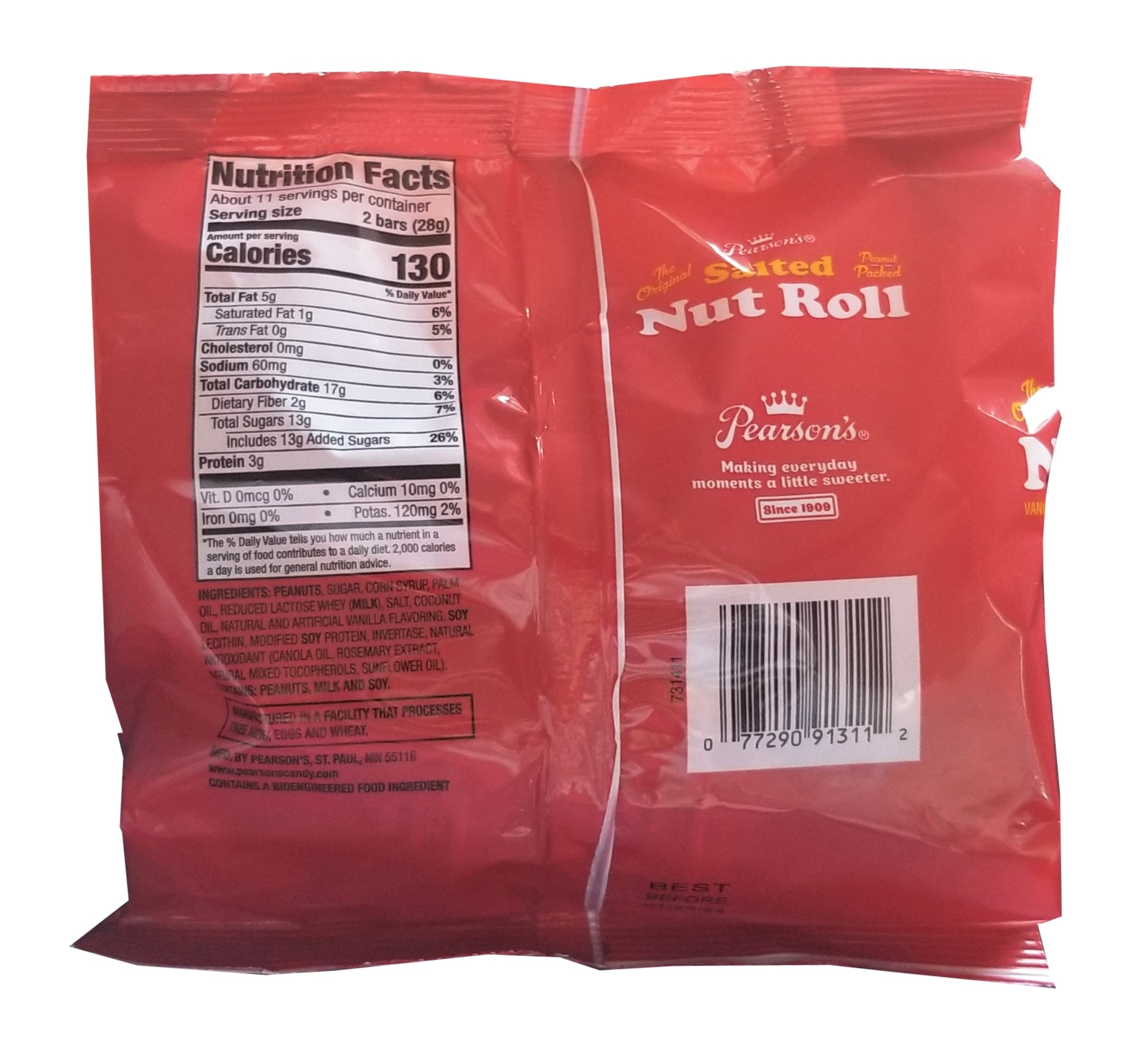 Pearson's The Original Salted Nut Roll, Bite Size, 312g/11 oz