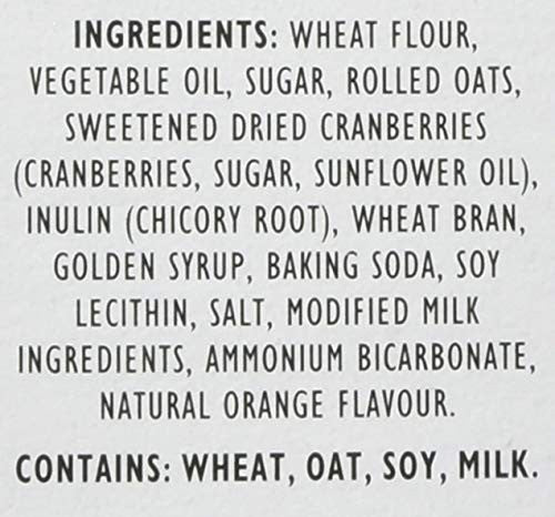 Peek Freans Lifestyle Cranberry Citrus Oat Crunch Cookies, 290g/10oz. box Ingredients