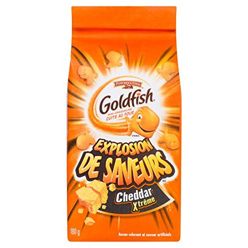 Pepperidge Farm Goldfish Extreme Cheddar Crackers, 180g/6.34oz - French Cover