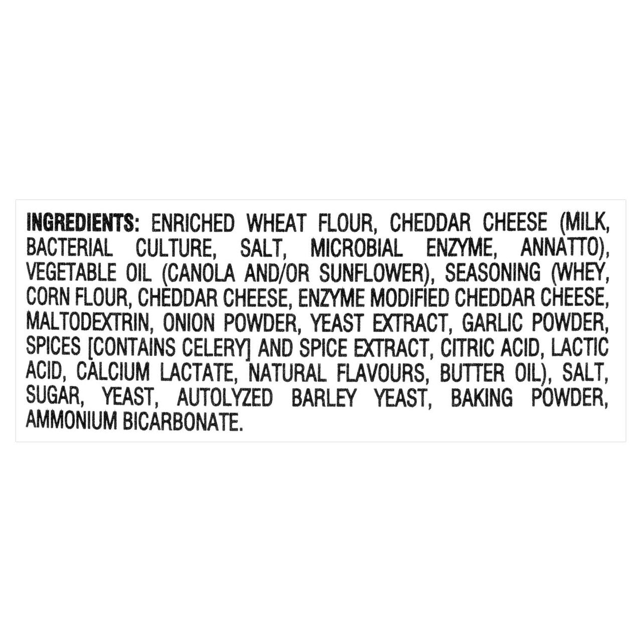 Pepperidge Farm Goldfish Extreme Cheddar Crackers, 180g/6.34oz - Ingredients