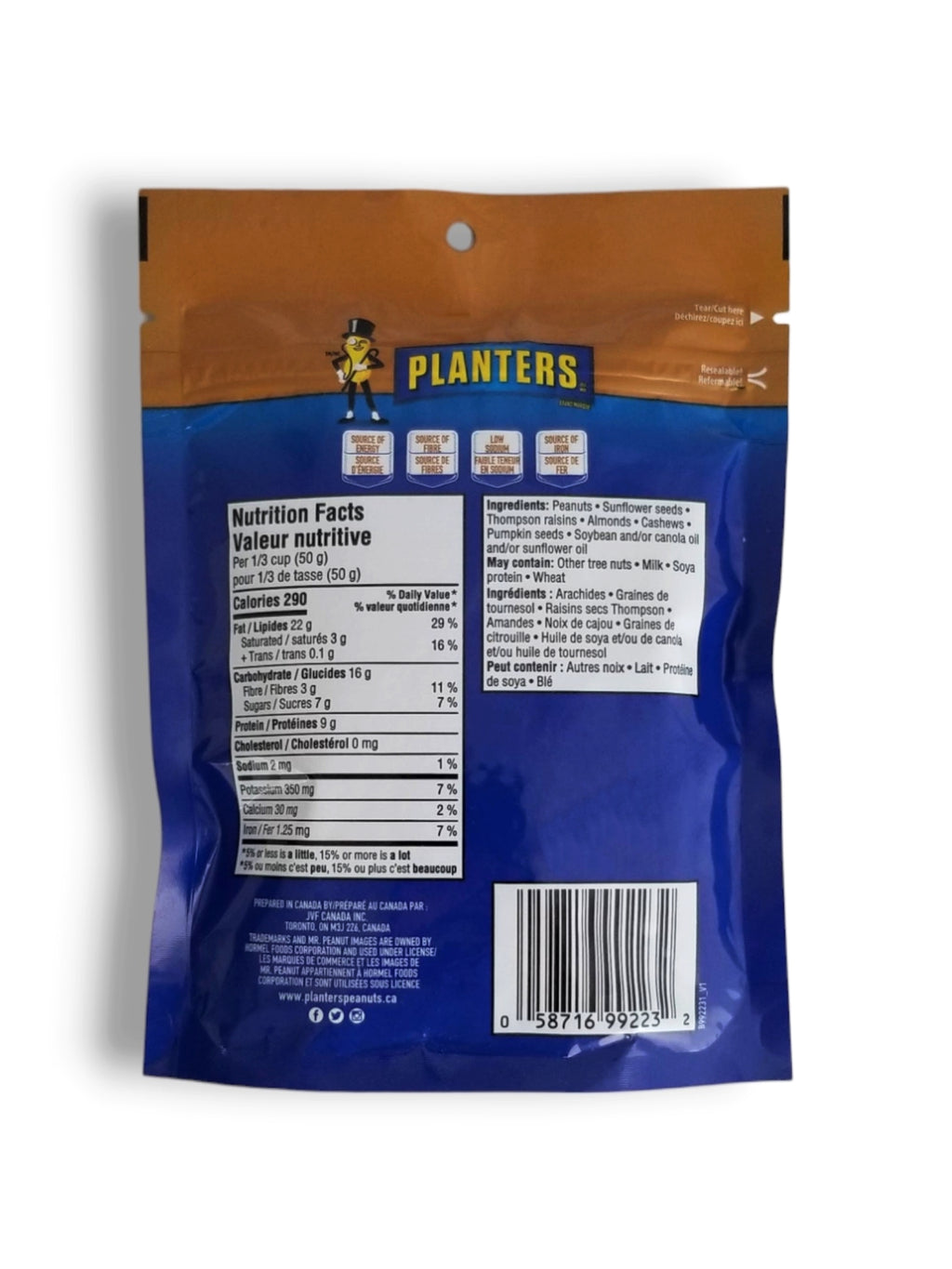 Planters Peanuts Sierra Trail Mix, 100g/3.5 oz. Bag