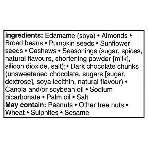 Ingredients label for Planters Churro Trail Mix, 170 g / 6 oz bag