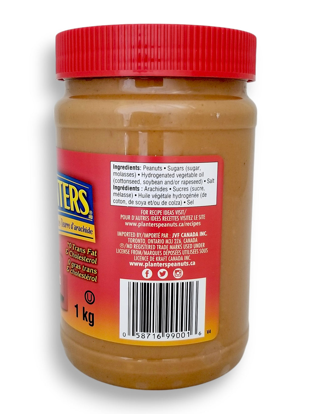 Planters Crunchy Peanut Butter – 1kg (35.3 oz) - Right Side