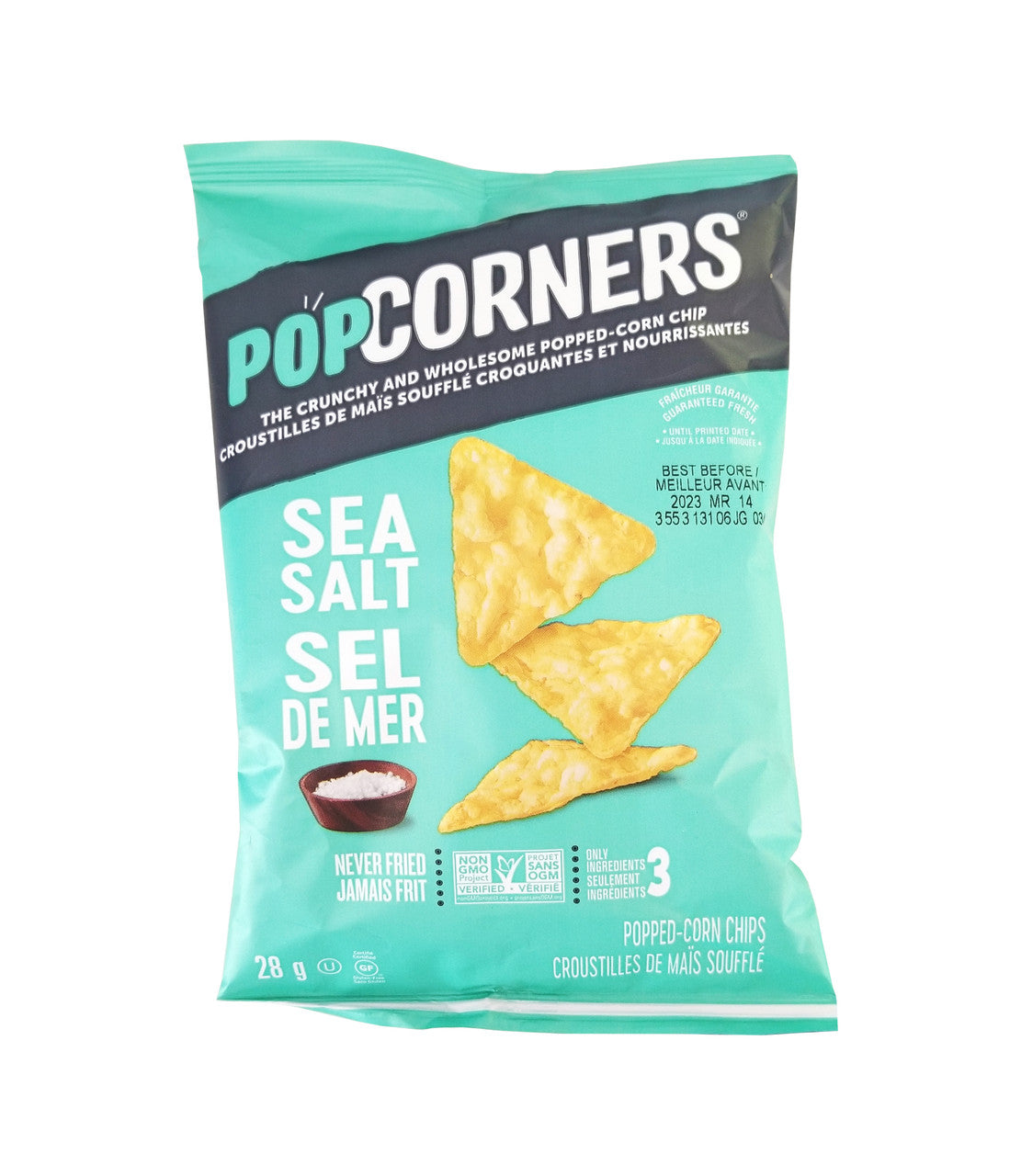PopCorners, Sea Salt Popped Corn Chips, 28g/1 oz., {Imported from Canada}