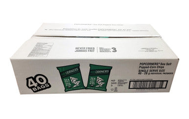 PopCorners, Sea Salt Popped Corn Chips, 28g/1 oz., 40ct Box {Imported from Canada}