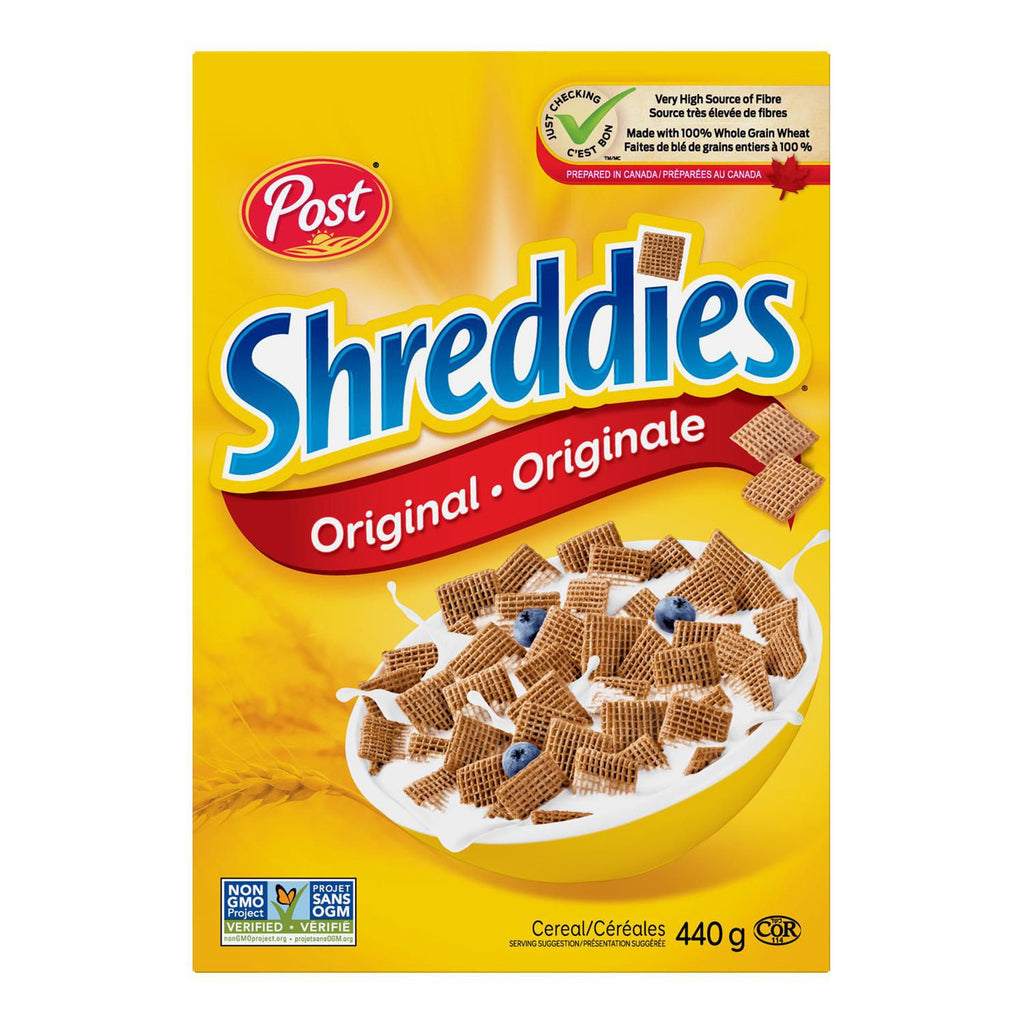 Serial Breakfest Post Shreddies Breakfast Cereal 440g – Whole Wheat Cereal for Healthy ...