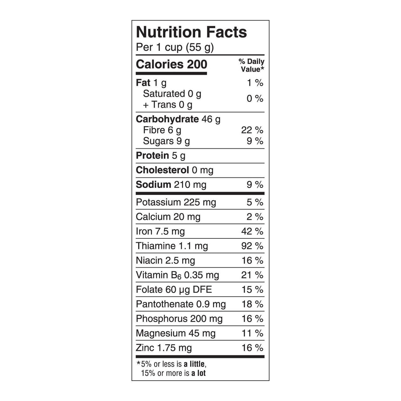 Post Shreddies Breakfast Cereal 440g/15.4 oz., Box Nutrition Facts