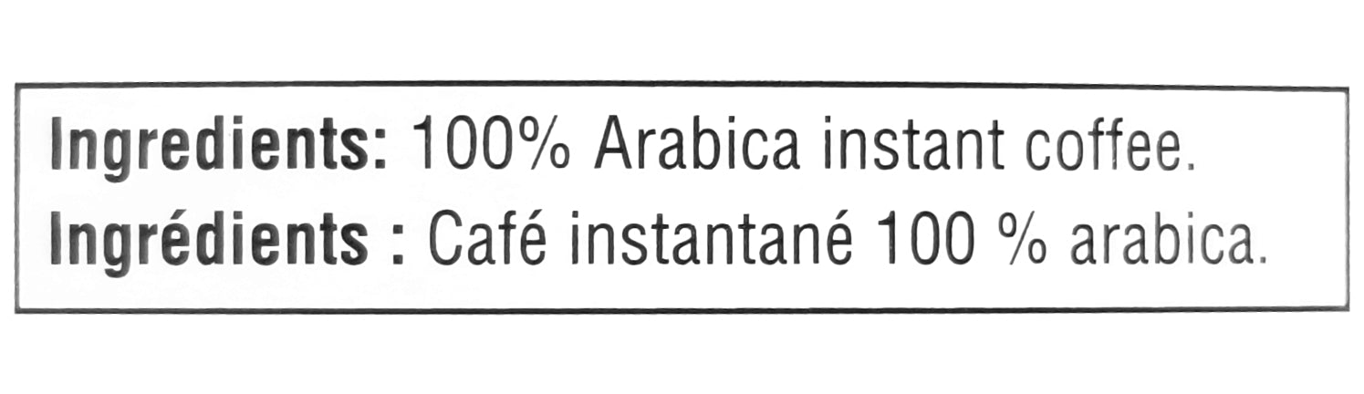 President's Choice Espresso Instant Coffee, 80g/2.8 oz. Jar Back Side Ingredients