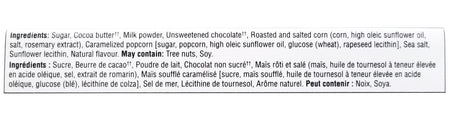 President's Choice Loads of Movie Night Milk Chocolate Bar, 100g/3.5 oz. Bar Ingredients