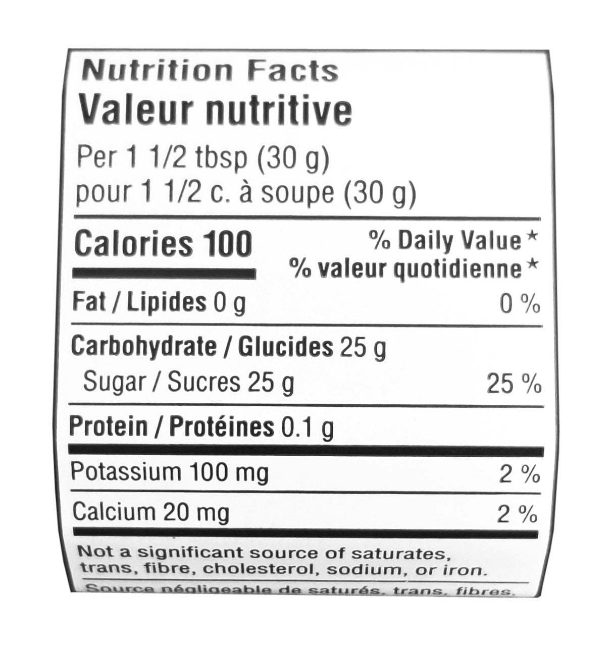 President's Choice Maple Butter Spread, 158g/5.5 oz Nutrition fact Labels