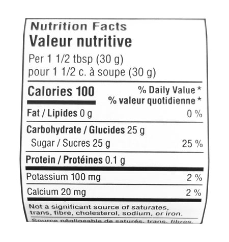 President's Choice Maple Butter Spread, 158g/5.5 oz Nutrition fact Labels