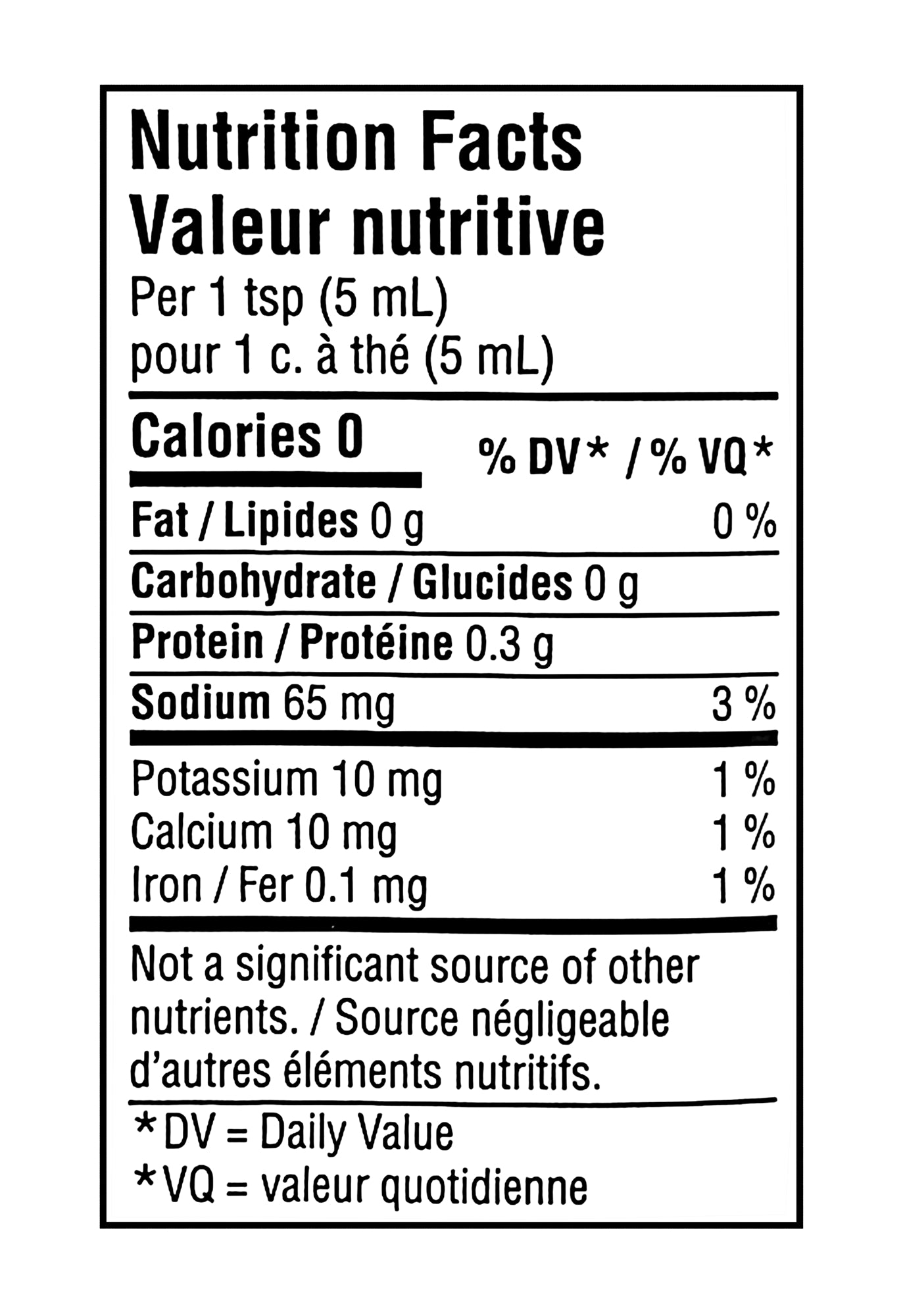 Nutrition facts label for President's Choice Old Fashioned Dijon Mustard - 325ml with 0 calories per teaspoon.