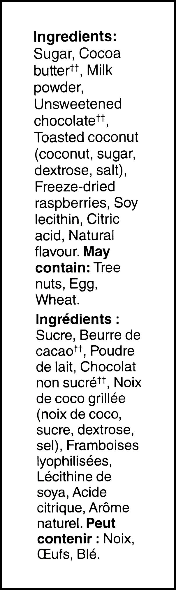 President's Choice Ruby With Coconut & Raspberry Chocolate Bar - 90g/3.2 oz.