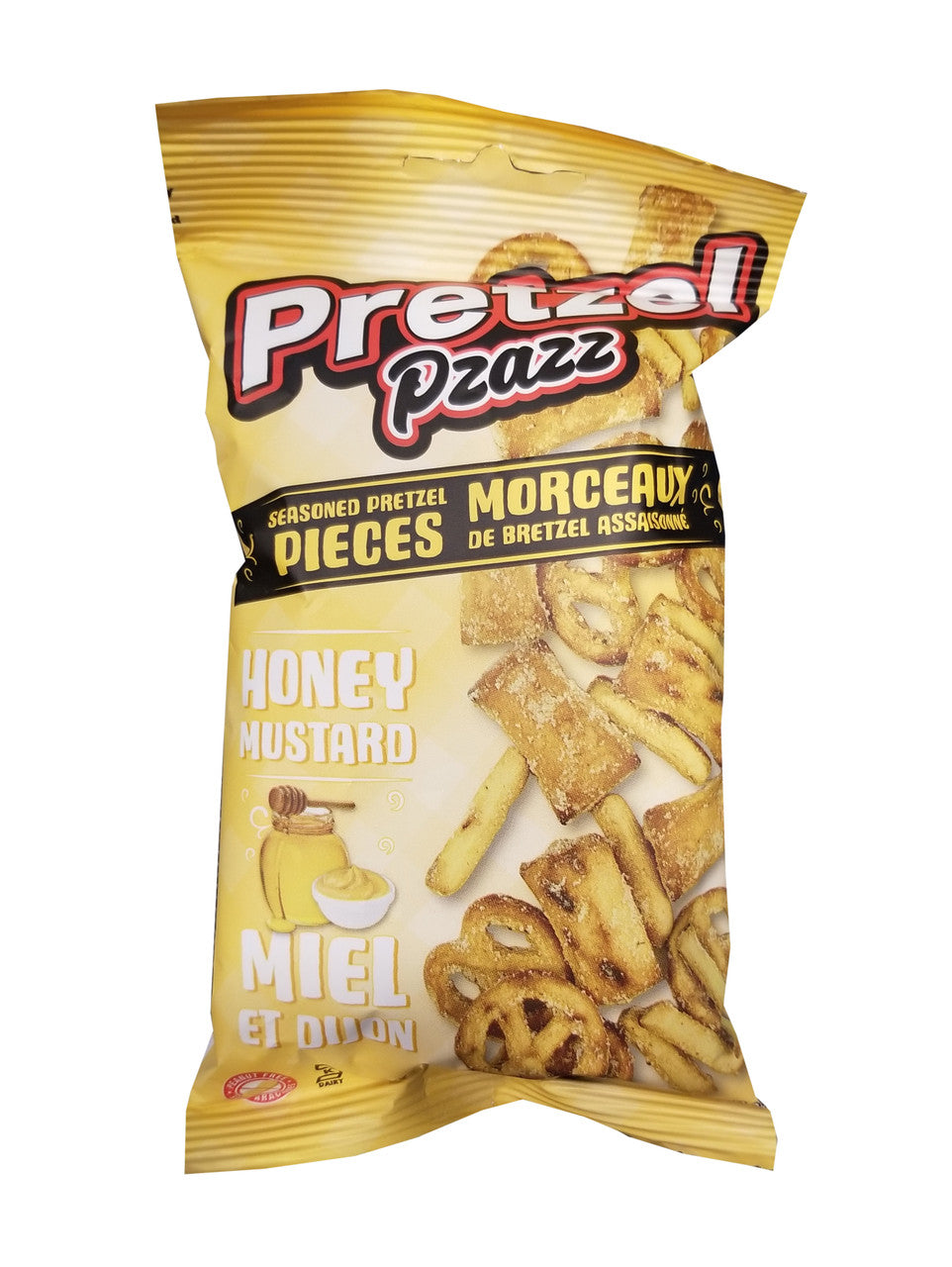 Pretzel Pzazz Seasoned Pretzel Pieces, Honey Mustard, 56g/2 oz., {Imported from Canada}