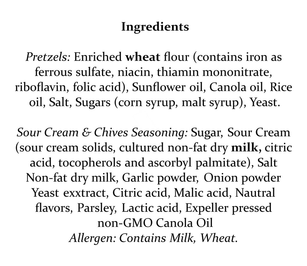 Pretzel Pzazz Seasoned Pretzel Pieces, Sour Cream & Chive, 56g/2 oz., {Imported from Canada}