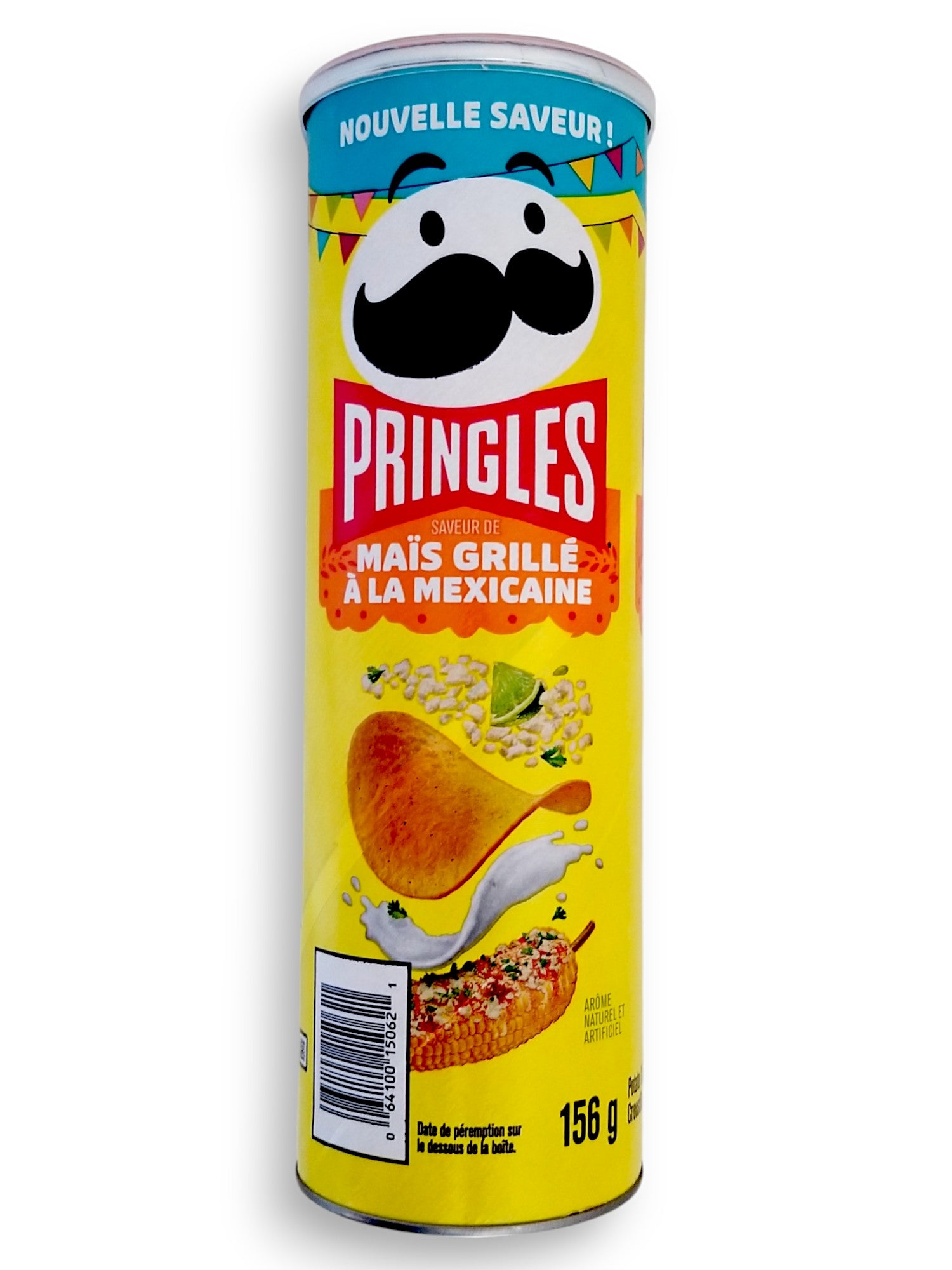 Side of Pringles Mexican Street Corn Potato Chips, 156g/5.5 oz., Tube