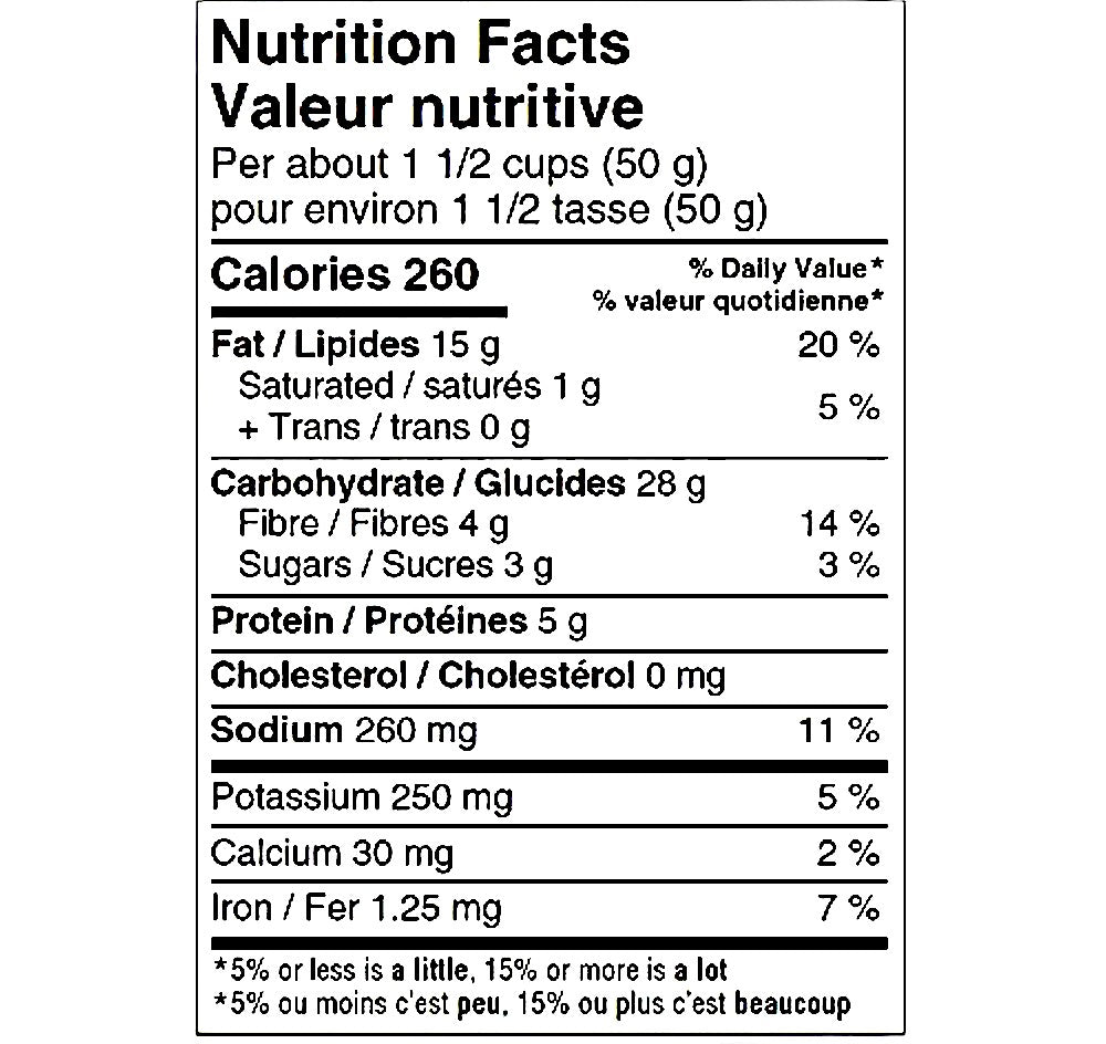 Project Nice Black Bean Veggie Snacks, Sweet & Spicy BBQ Flavor, 170g/6 oz., Bag, nutrition facts label.n