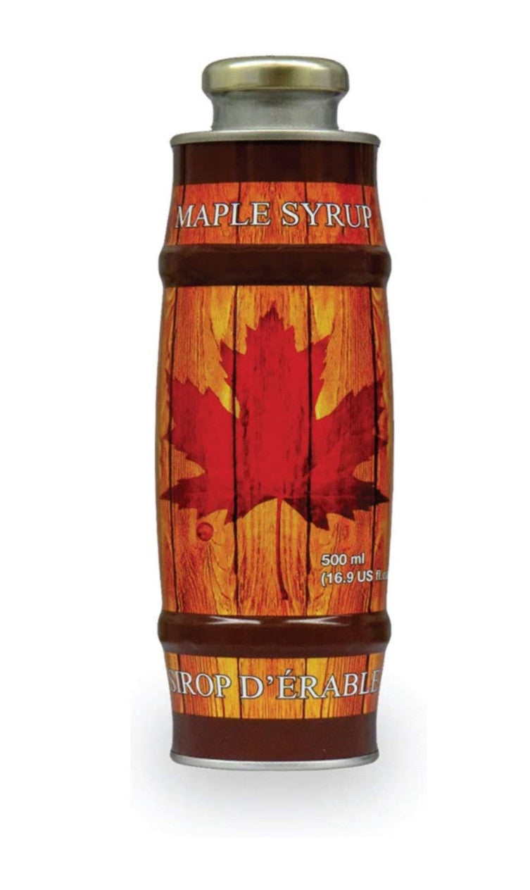 Pure Canadian Grade A Amber Maple Syrup, 500mL/16.9 fl. oz. Bottle {Imported from Canada}