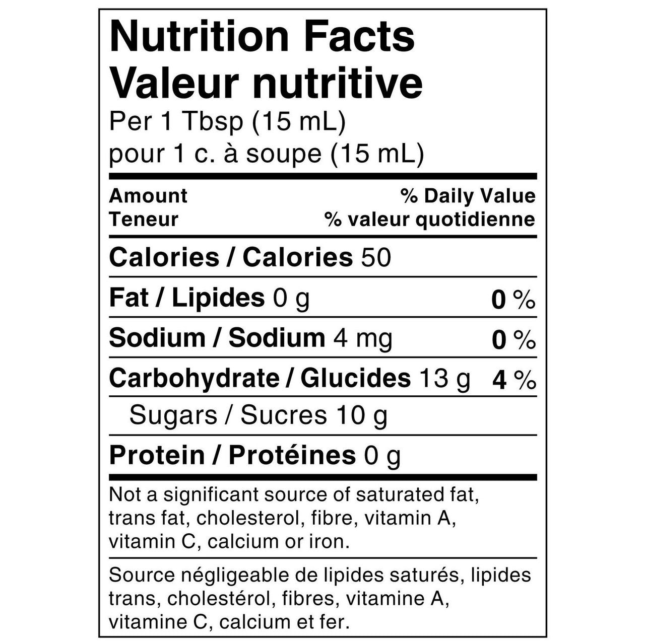 Pure Orange Marmalade, 500ml/17.5 oz., Jar Nutrition Facts