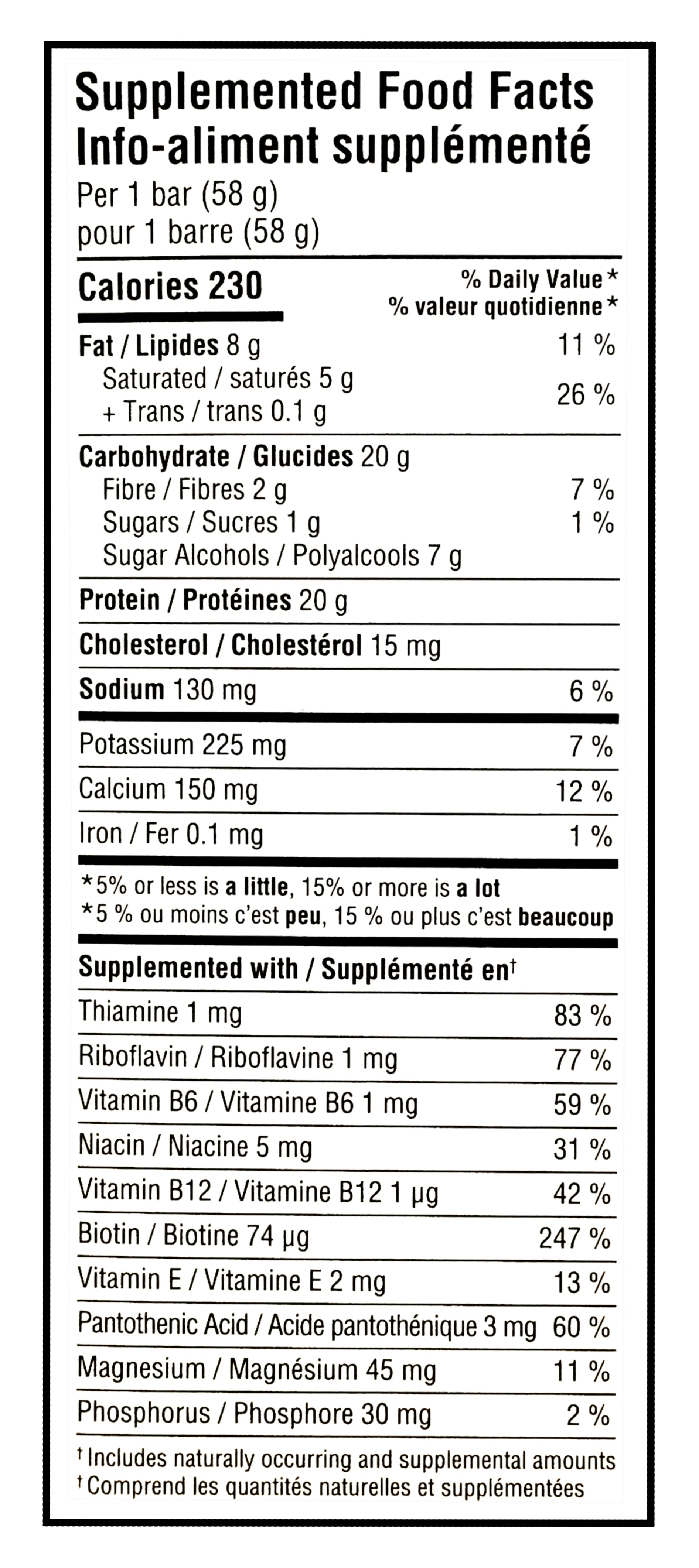 Nutritional information label for Pure Protein Ammmaze Strawberry Shortcake Protein Bars - 4x58g