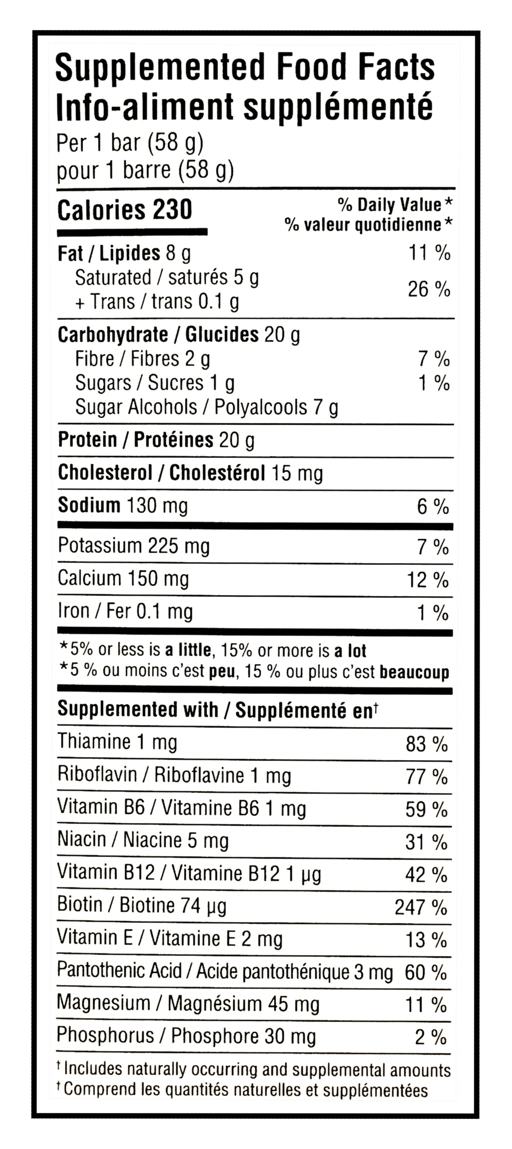 Nutritional information label for Pure Protein Ammmaze Strawberry Shortcake Protein Bars - 4x58g