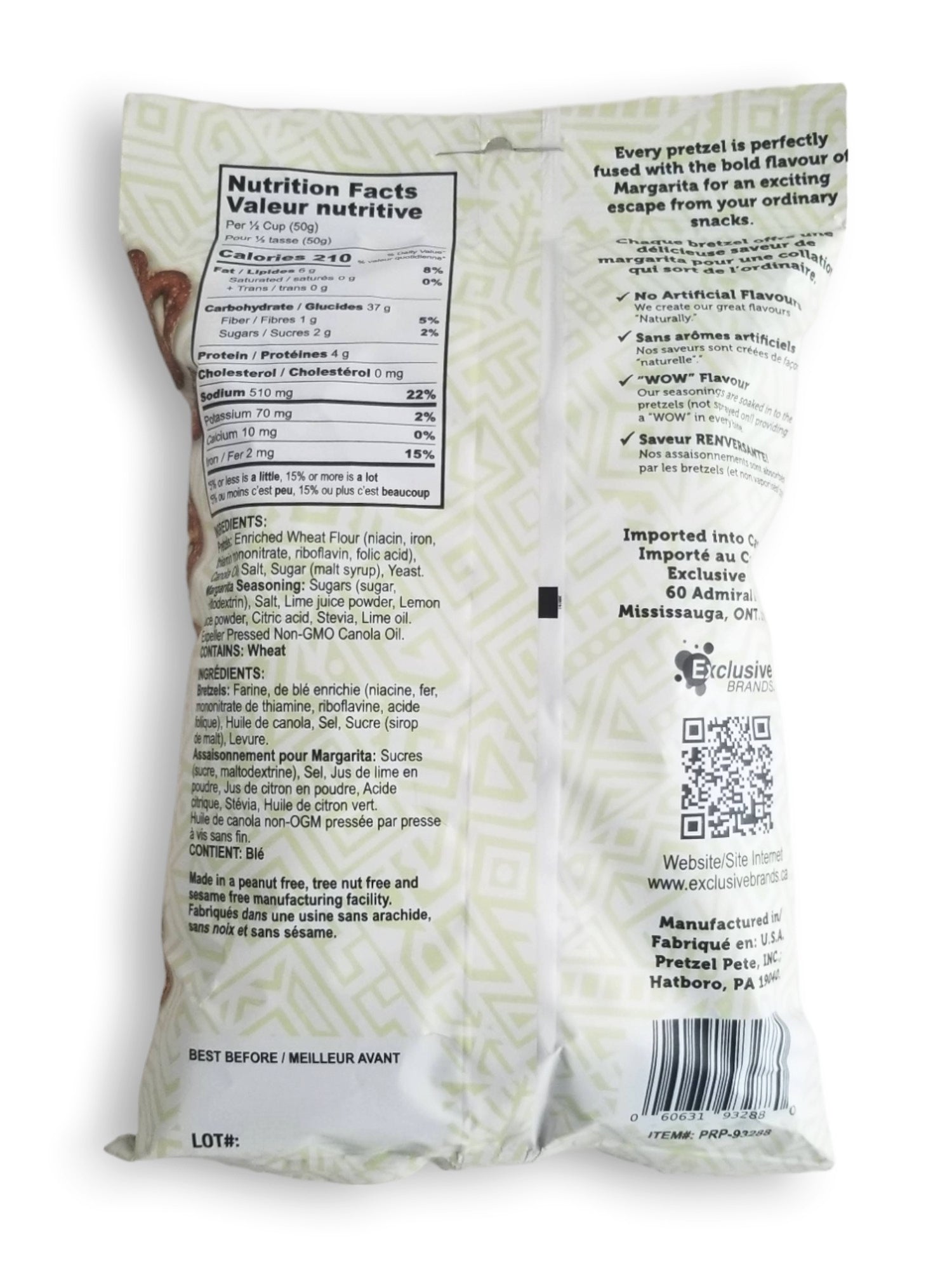 Pretzel Pzazz Seasoned Pretzel Pieces, Margarita Flavored, 200g/7 oz. Bag