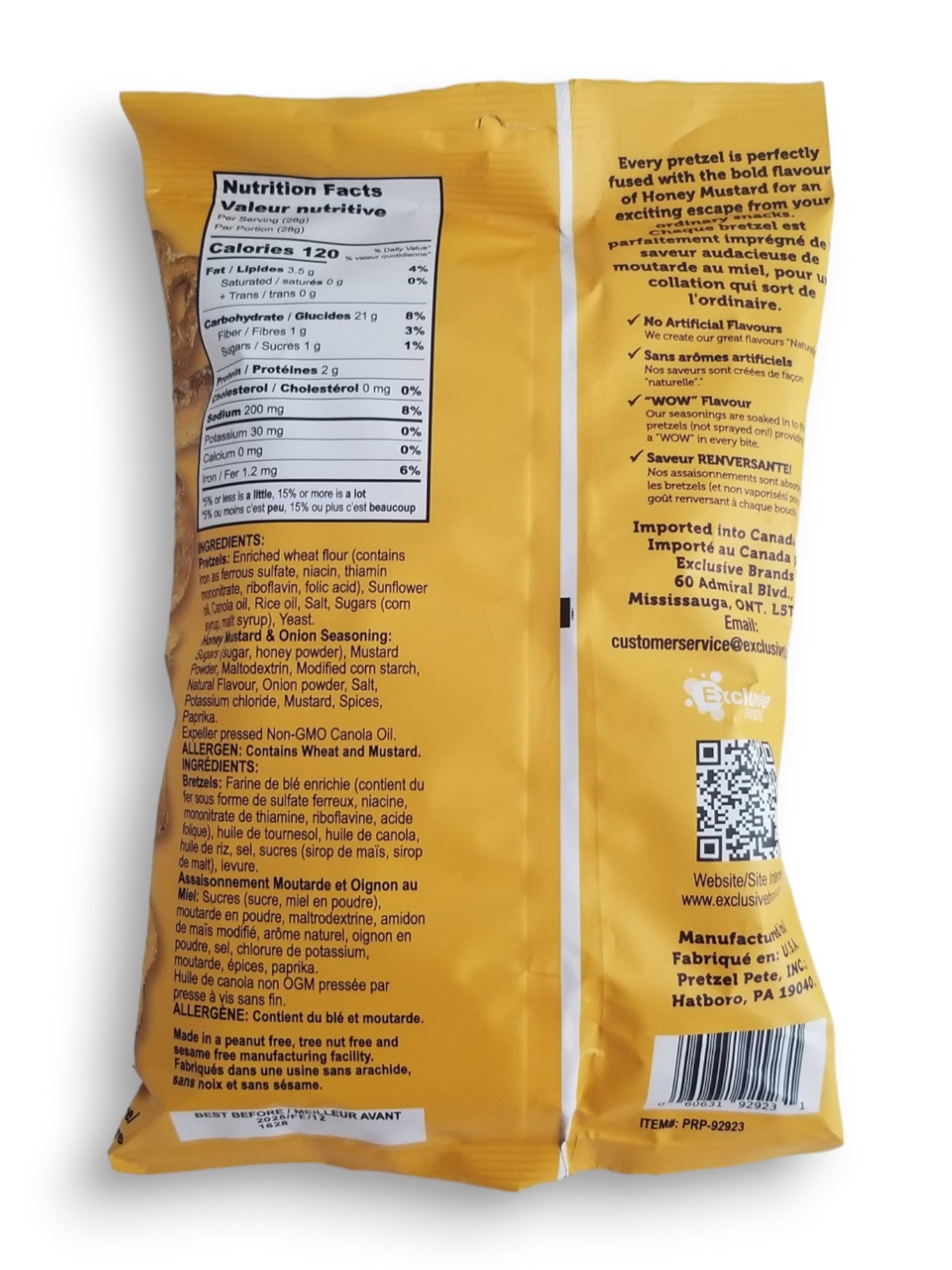 Pretzel Pzazz Seasoned Pretzel Pieces, Honey Mustard, 200g/7 oz. Bag