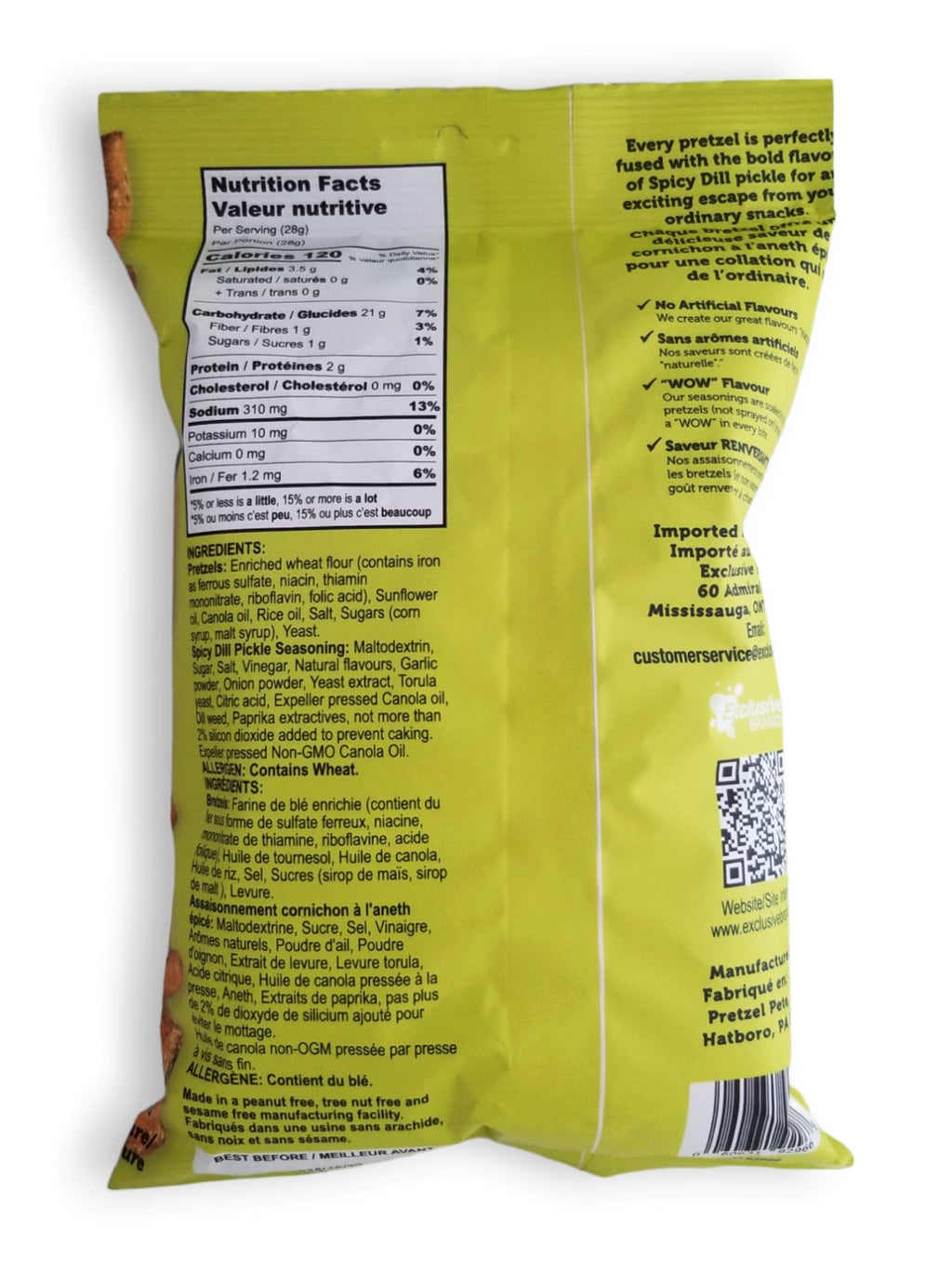 Pretzel Pzazz Seasoned Pretzel Pieces, Spicy Dill Pickle, 200g/7 oz. Bag