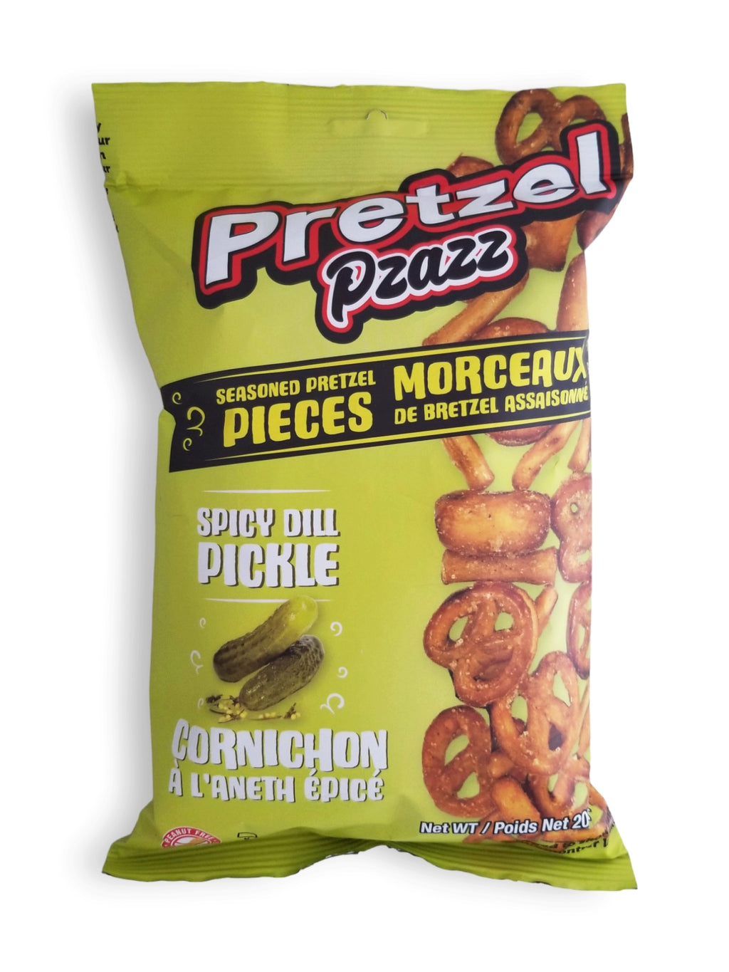 Pretzel Pzazz Seasoned Pretzel Pieces, Spicy Dill Pickle, 200g/7 oz. Bag
