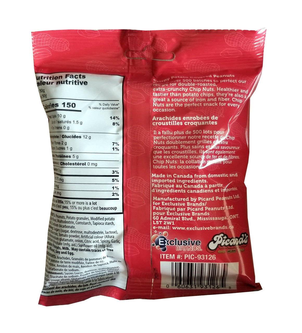 Pzazz Crunchy Nuts, Crispy Potato Covered Peanuts, Ketchup Flavored, 80g/3 oz