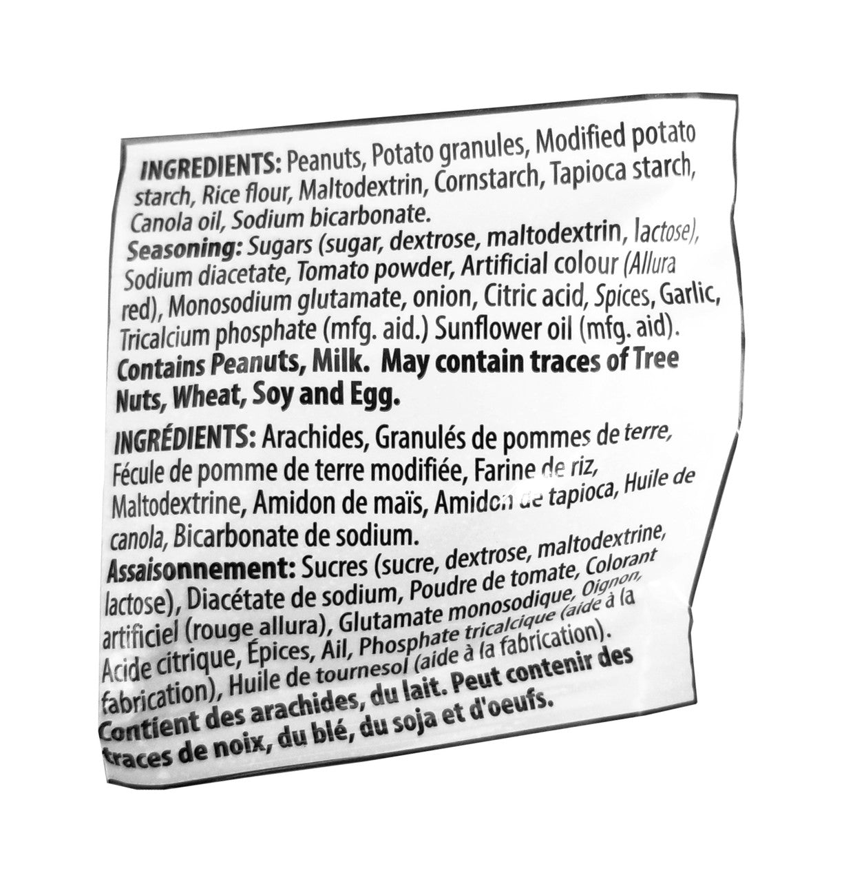 Pzazz Crunchy Nuts, Crispy Potato Covered Peanuts, Ketchup Flavored, 80g/3 oz