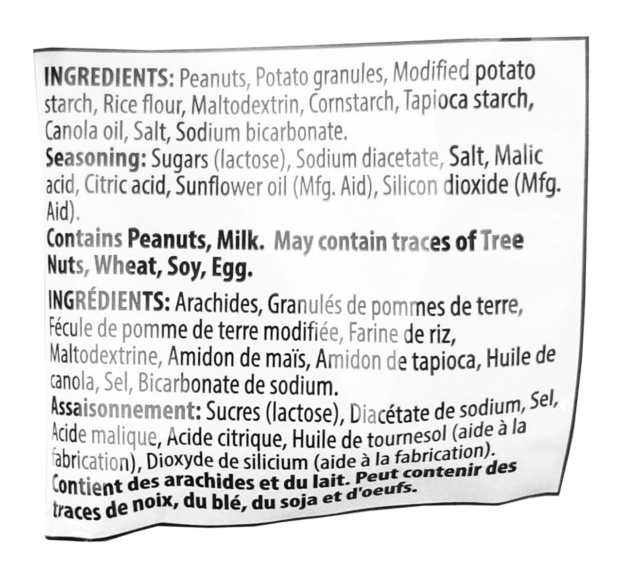 Pzazz Crunchy Nuts, Crispy Potato Covered Peanuts, Salt & Vinegar Flavored, 80g/3 oz