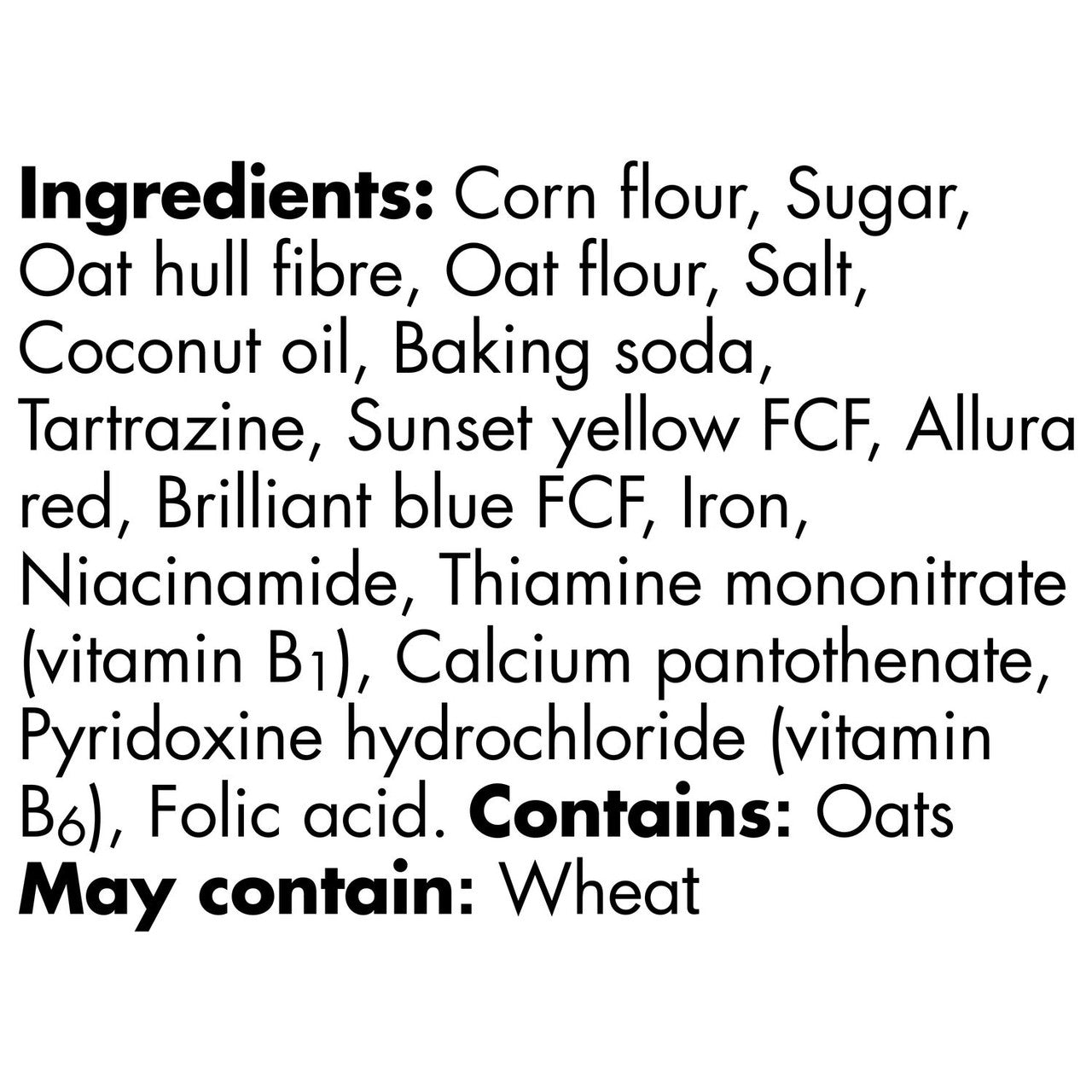 Quaker, Corn Squares, Toasted Cereal, 375g/13 oz. Box Ingredients