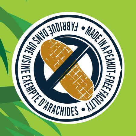 Peanut-free certification logo on a green background