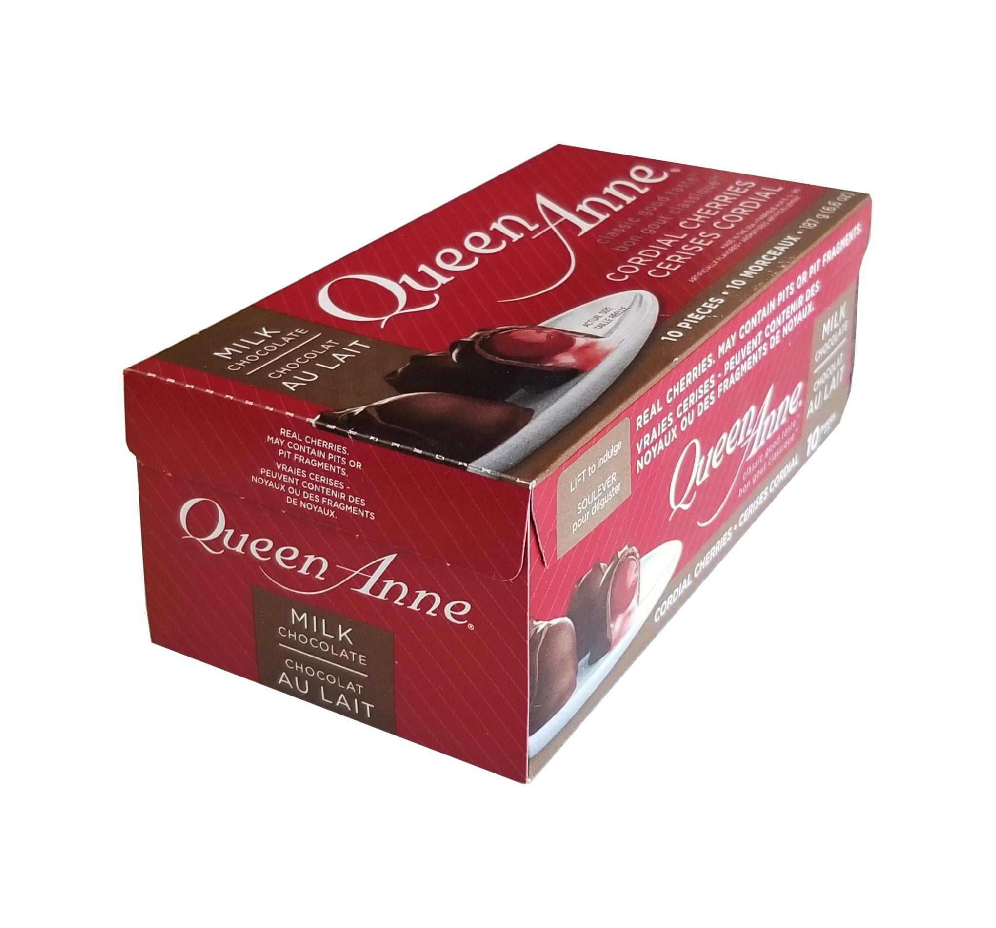 Queen Anne Milk Chocolate Cordial Cherries, 10 pieces, 187g/6.6 oz
