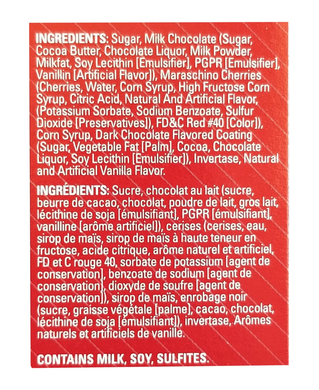 Queen Anne Milk Chocolate Cordial Cherries, 10 pieces, 187g/6.6 oz