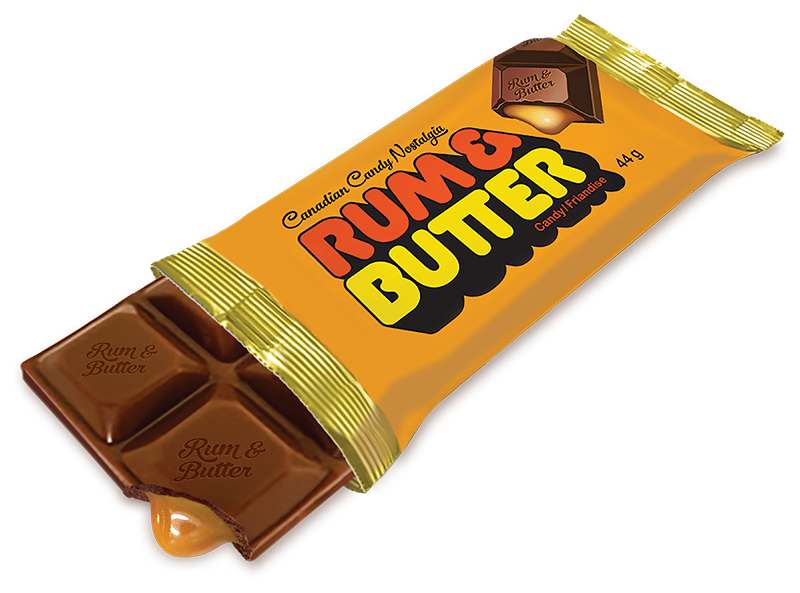 Rum and Butter Bar 24ct, 44g/1.5 oz. each {Imported from Canada}