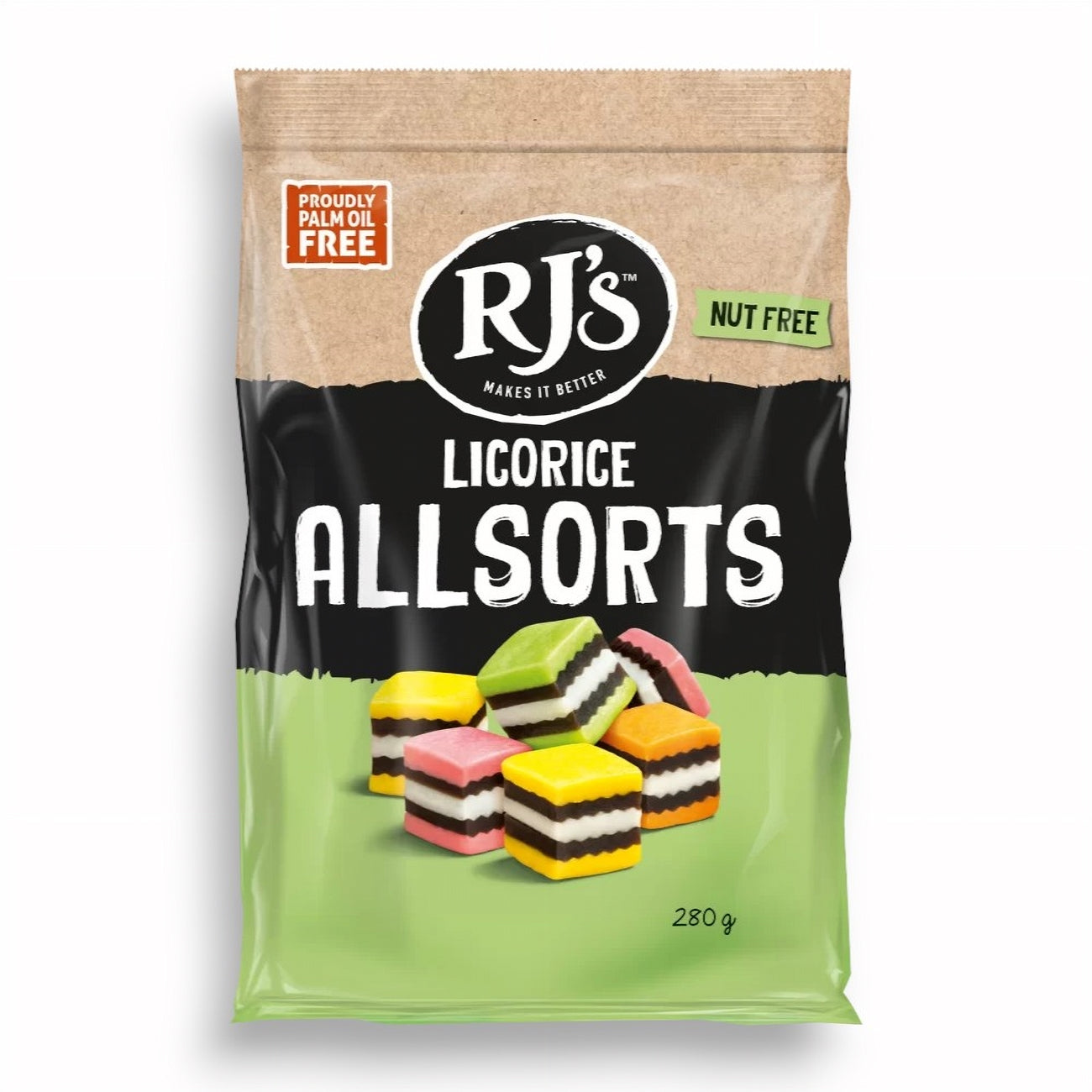 RJ'S Licorice Allsorts, 280g/9.9 oz., Bag