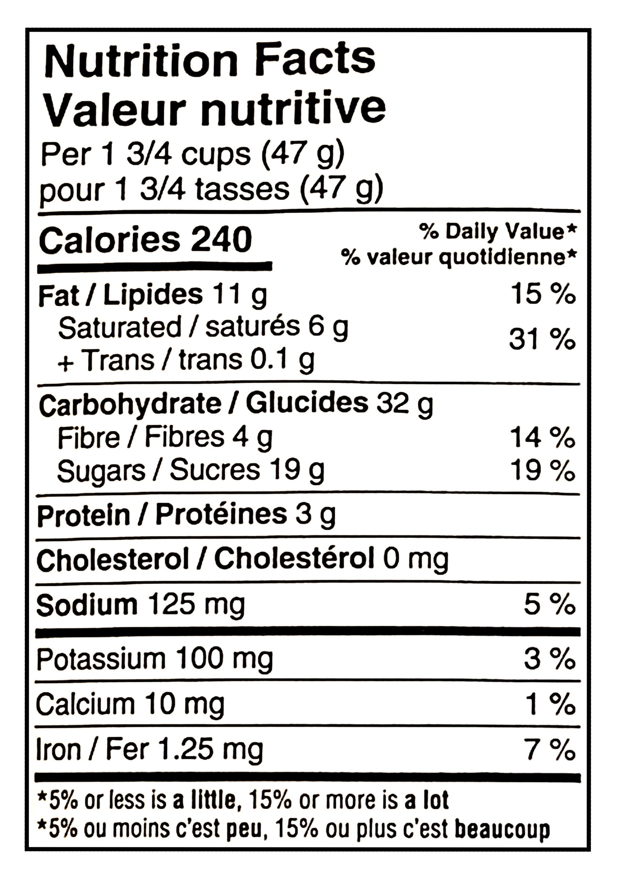 Nutrition facts label for REESE'S Popcorn With Chocolatey Drizzle And Peanut Butter Creme - 481g/16.9 oz